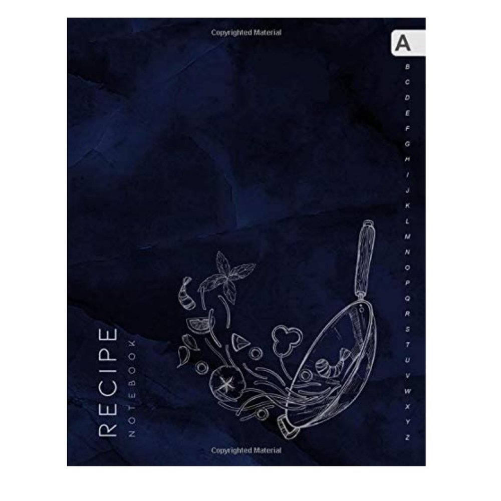 Recipe Notebook: 8x10 Big Recipe Book to Write In